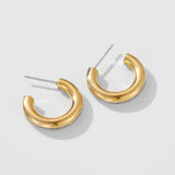 925 Sterling Silver C-Hoop Earrings Earrings - Tophatter Daily Deals