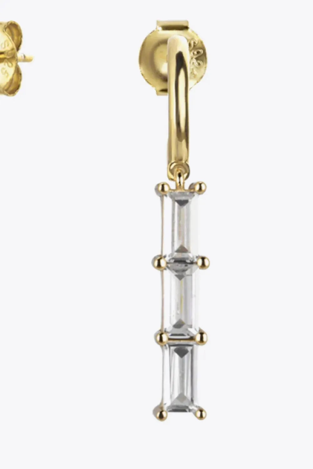 Inlaid Zircon 925 Sterling Silver Earrings Earrings - Tophatter Daily Deals