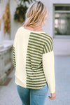 Striped Drop Shoulder T-Shirt Women's T-Shirts - Tophatter Daily Deals