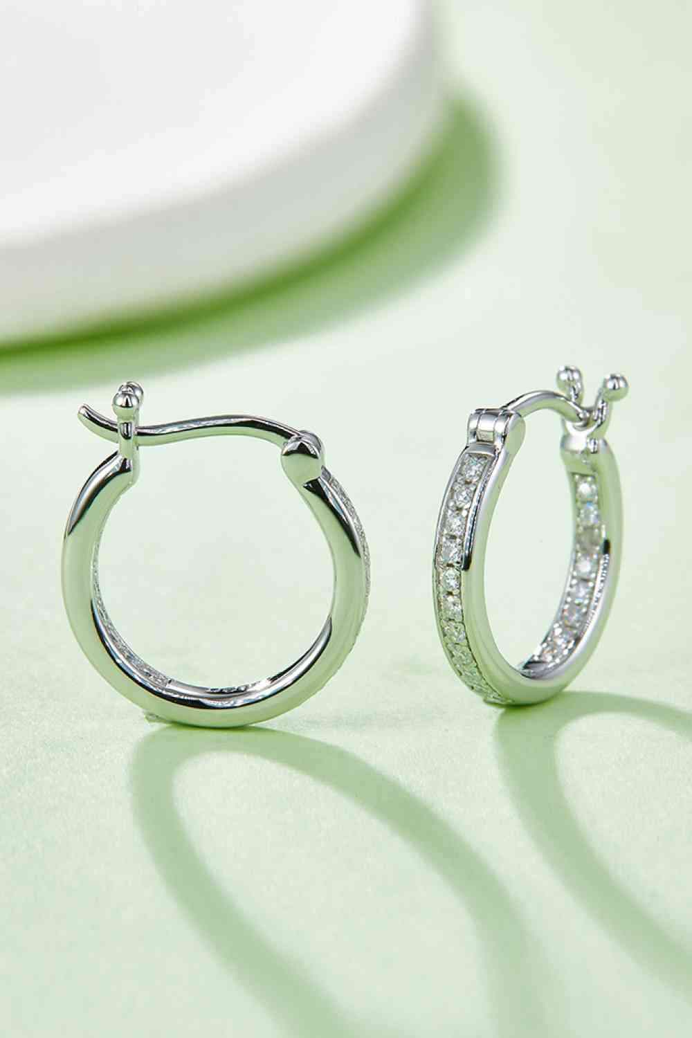 Adored Moissanite 925 Sterling Silver Earrings Moissanite - Tophatter Daily Deals