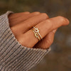 925 Sterling Silver Double-Layered Knot Ring Rings - Tophatter Daily Deals