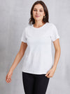 Round Neck Short Sleeve T-Shirt Women's T-Shirts - Tophatter Daily Deals