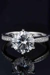 3 Carat Moissanite Side Stone Ring Moissanite - Tophatter Daily Deals