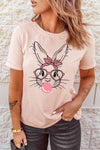 Rabbit Graphic Easter Tee Shirt Women's T-Shirts - Tophatter Daily Deals