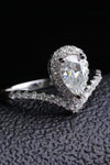 2 Carat Moissanite Teardrop Ring Moissanite - Tophatter Daily Deals