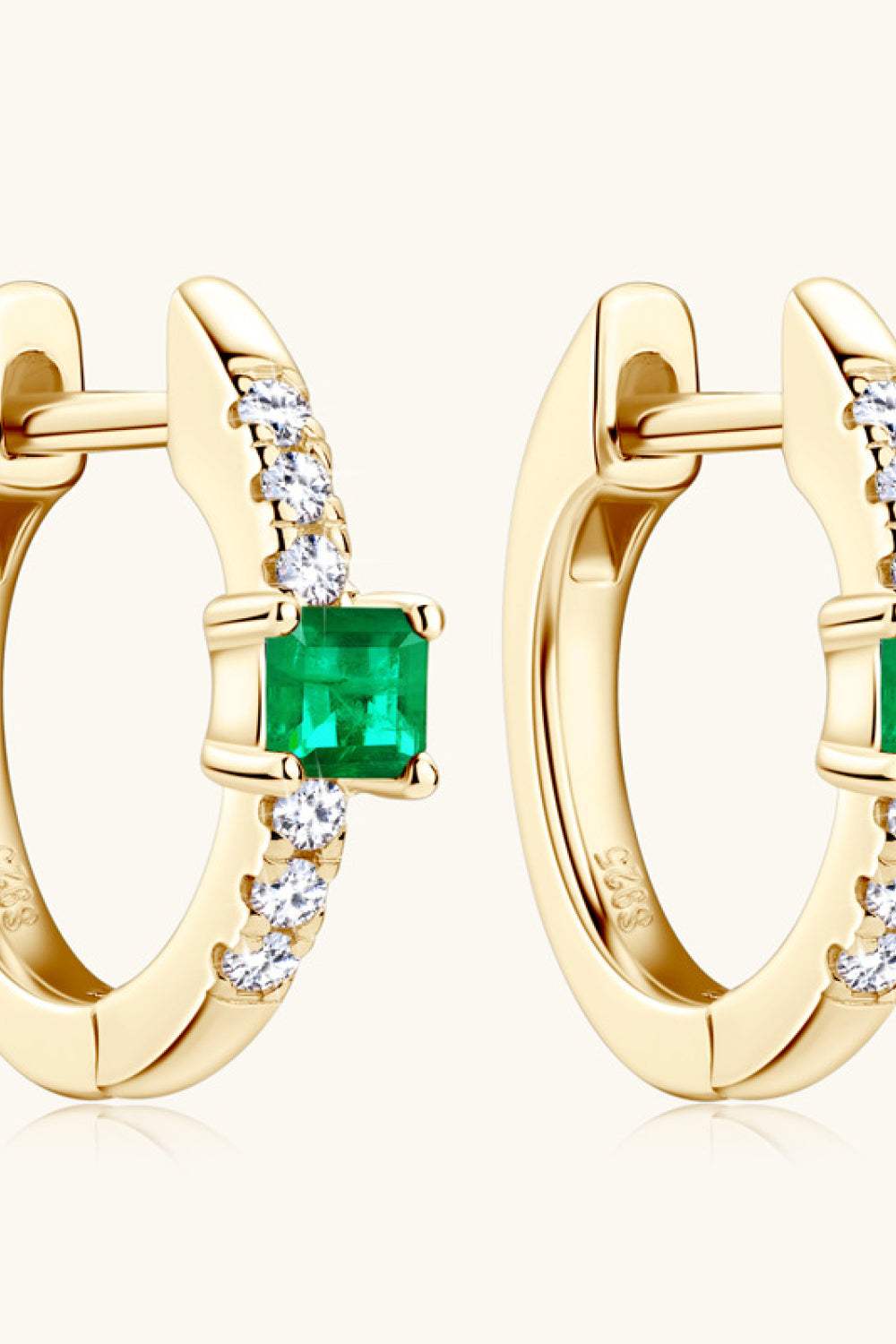 Lab-Grown Emerald Earrings Earrings - Tophatter Daily Deals