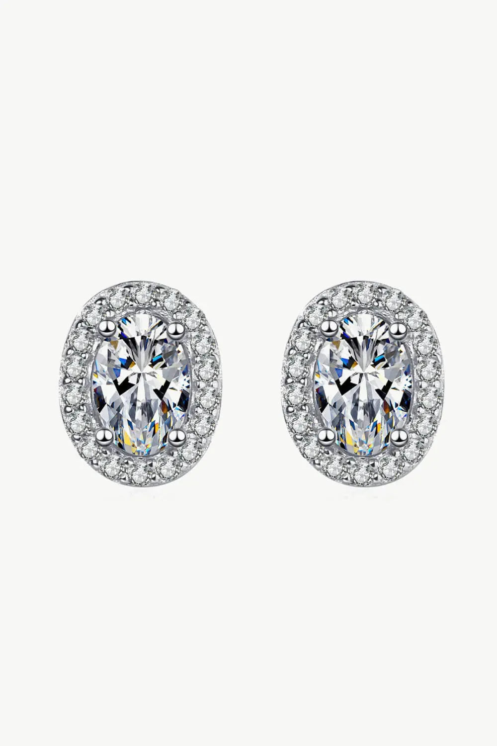 Future Style Moissanite Stud Earrings Silver One Size Moissanite - Tophatter Daily Deals