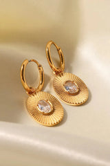 Stainless Steel Oval Dangle Earrings Earrings - Tophatter Daily Deals