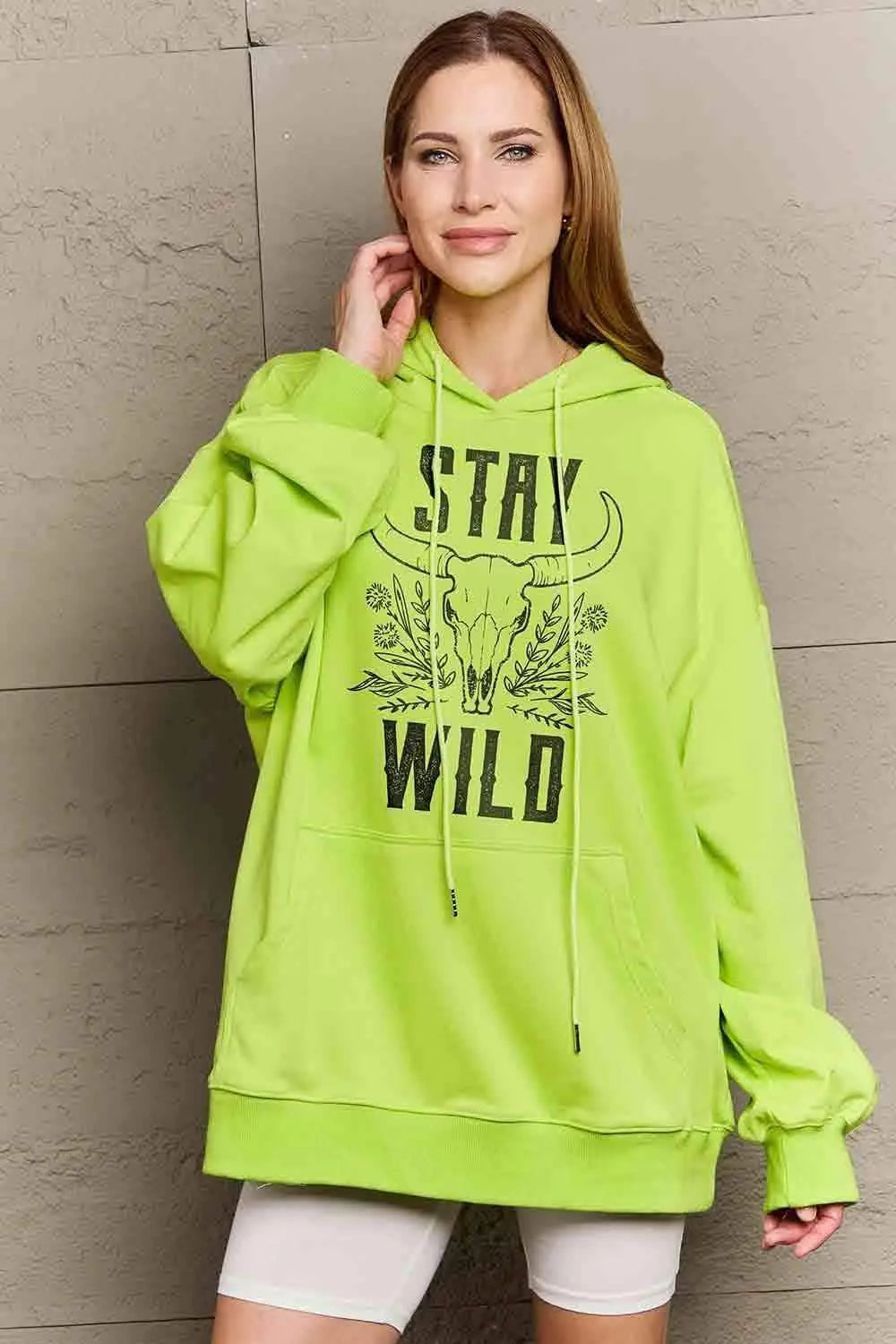 Simply Love Simply Love Full Size STAY WILD Graphic Hoodie - Tophatter Daily Deals