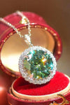 10 Carat Moissanite Pendant Platinum-Plated Necklace Moissanite - Tophatter Daily Deals