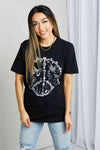 mineB Full Size Butterfly Graphic Tee Shirt Black Women's T-Shirts - Tophatter Daily Deals