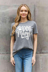 Simply Love Simply Love Full Size DOG MAMA Graphic Cotton T-Shirt Charcoal White Women's T-Shirts - Tophatter Daily Deals