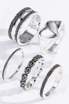 Zinc Alloy Five-Piece Ring Set Rings - Tophatter Daily Deals