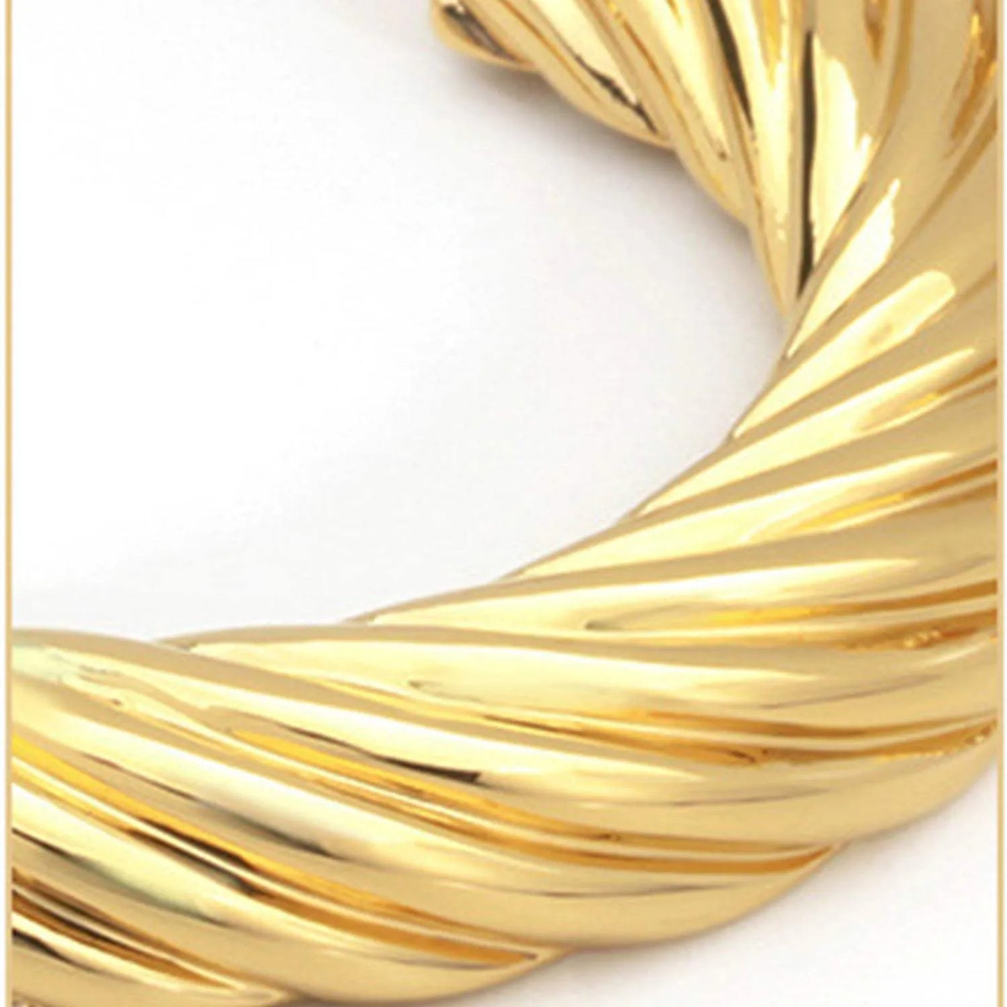 Gold-Plated C-Hoop Earrings Earrings - Tophatter Daily Deals
