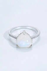 Heart-Shaped Natural Moonstone Ring Moonstone - Tophatter Daily Deals