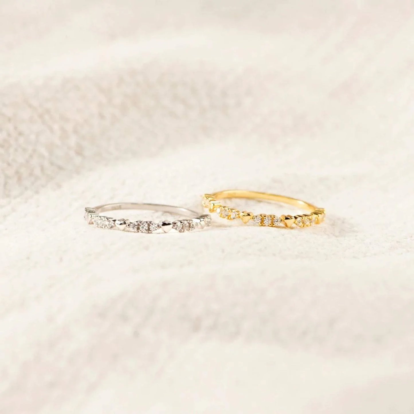 925 Sterling Silver Inlaid Zircon Ring Rings - Tophatter Daily Deals