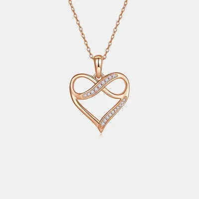 Moissanite 925 Sterling Silver Heart Necklace Moissanite - Tophatter Daily Deals