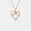 Moissanite 925 Sterling Silver Heart Necklace Moissanite - Tophatter Daily Deals