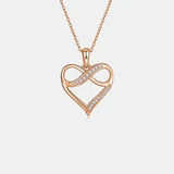 Moissanite 925 Sterling Silver Heart Necklace Moissanite - Tophatter Daily Deals