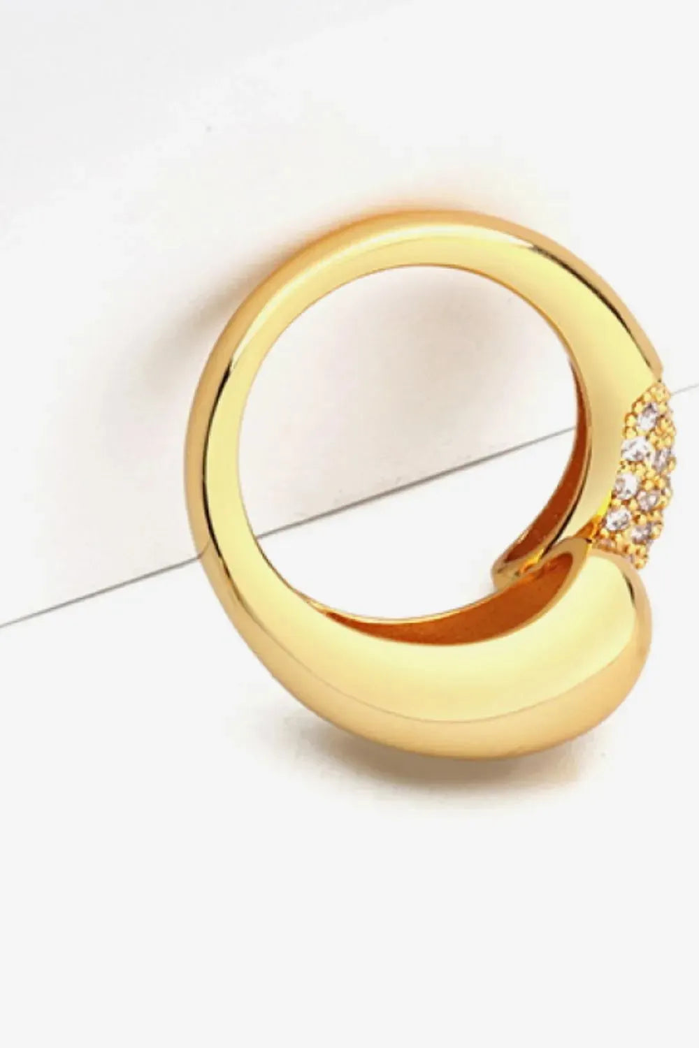 Crystal Polished Bypass Ring Rings - Tophatter Daily Deals