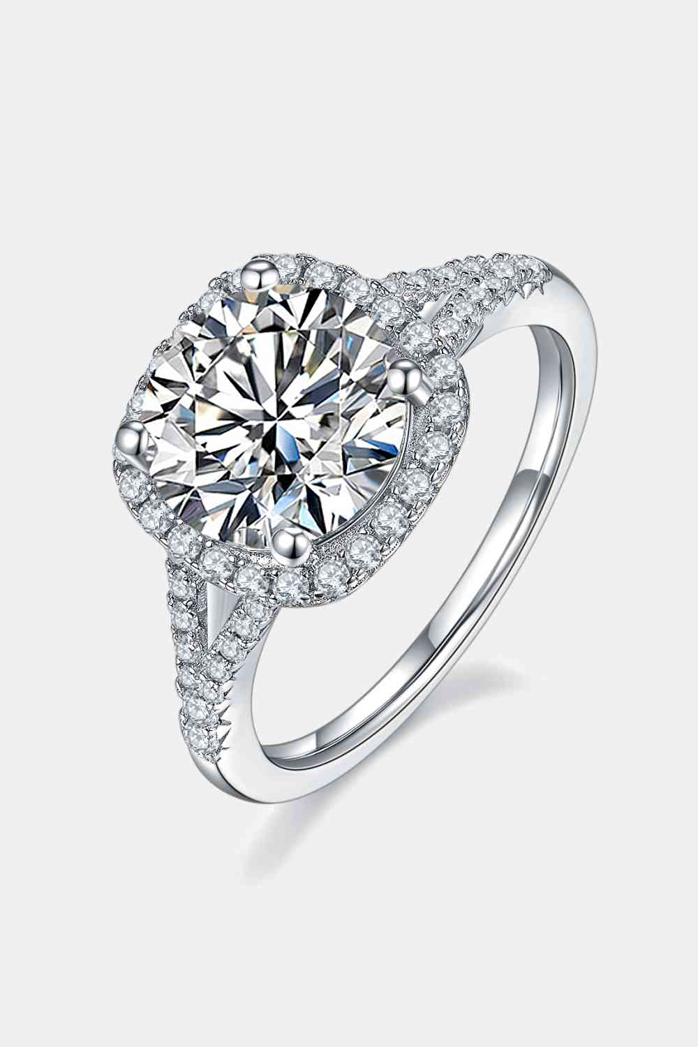 3 Carat Moissanite Halo Ring Moissanite - Tophatter Daily Deals