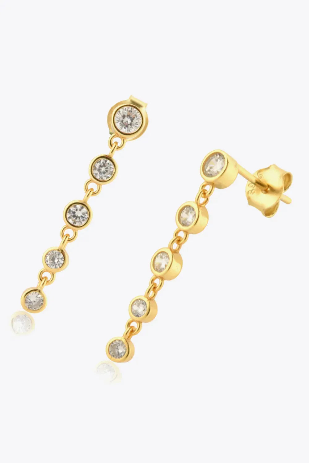 Inlaid Zircon 925 Sterling Silver Earrings Earrings - Tophatter Daily Deals