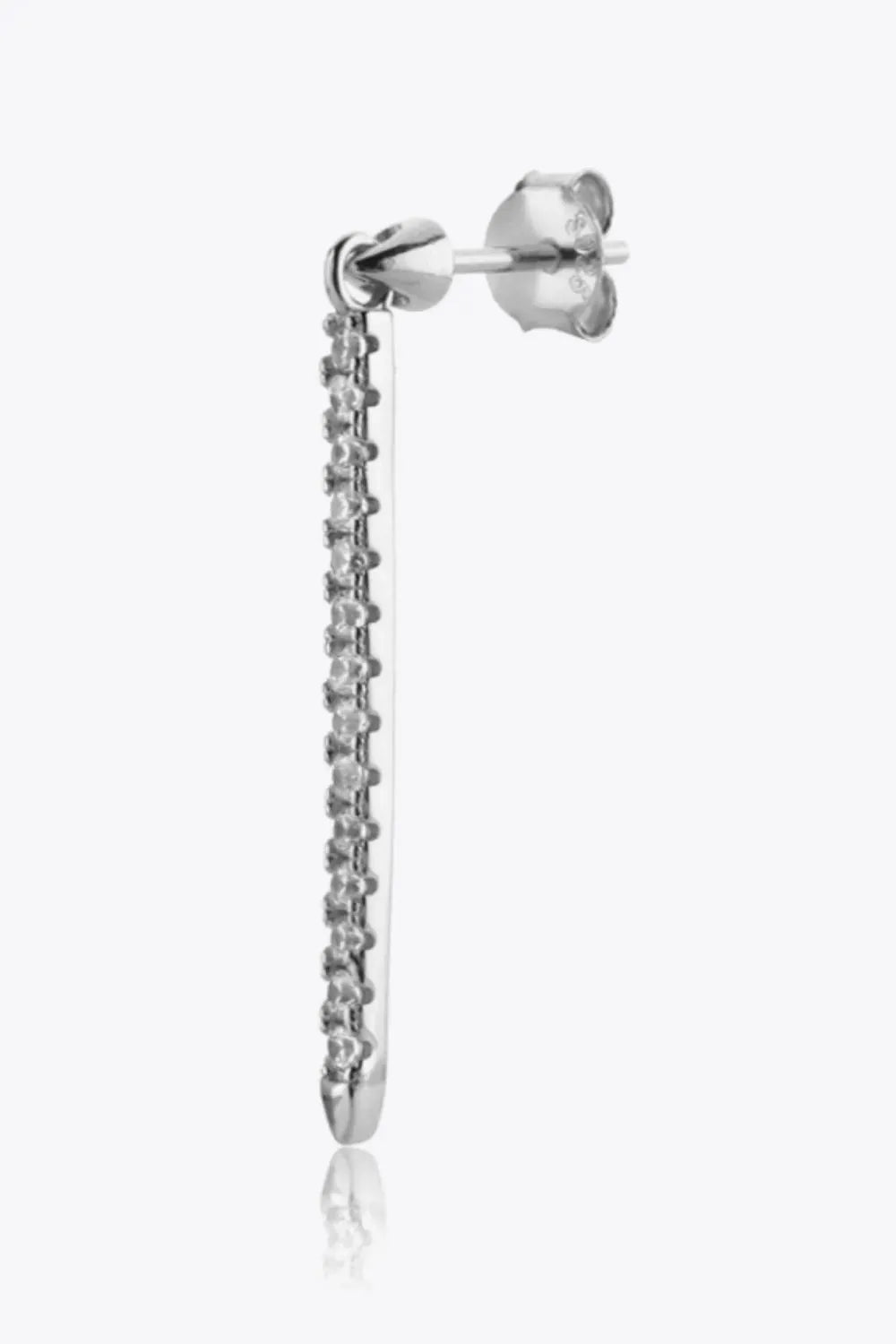 Zircon 925 Sterling Silver Single Earring Earrings - Tophatter Daily Deals