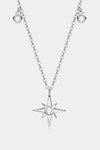 Moissanite North Star Pendant 925 Sterling Silver Necklace Silver One Size Moissanite - Tophatter Daily Deals