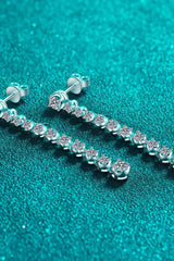 Adored 1.18 Carat Moissanite Long Earrings Moissanite - Tophatter Daily Deals