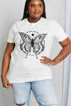 Simply Love Simply Love Full Size Butterfly Graphic Cotton Tee Women's T-Shirts - Tophatter Daily Deals