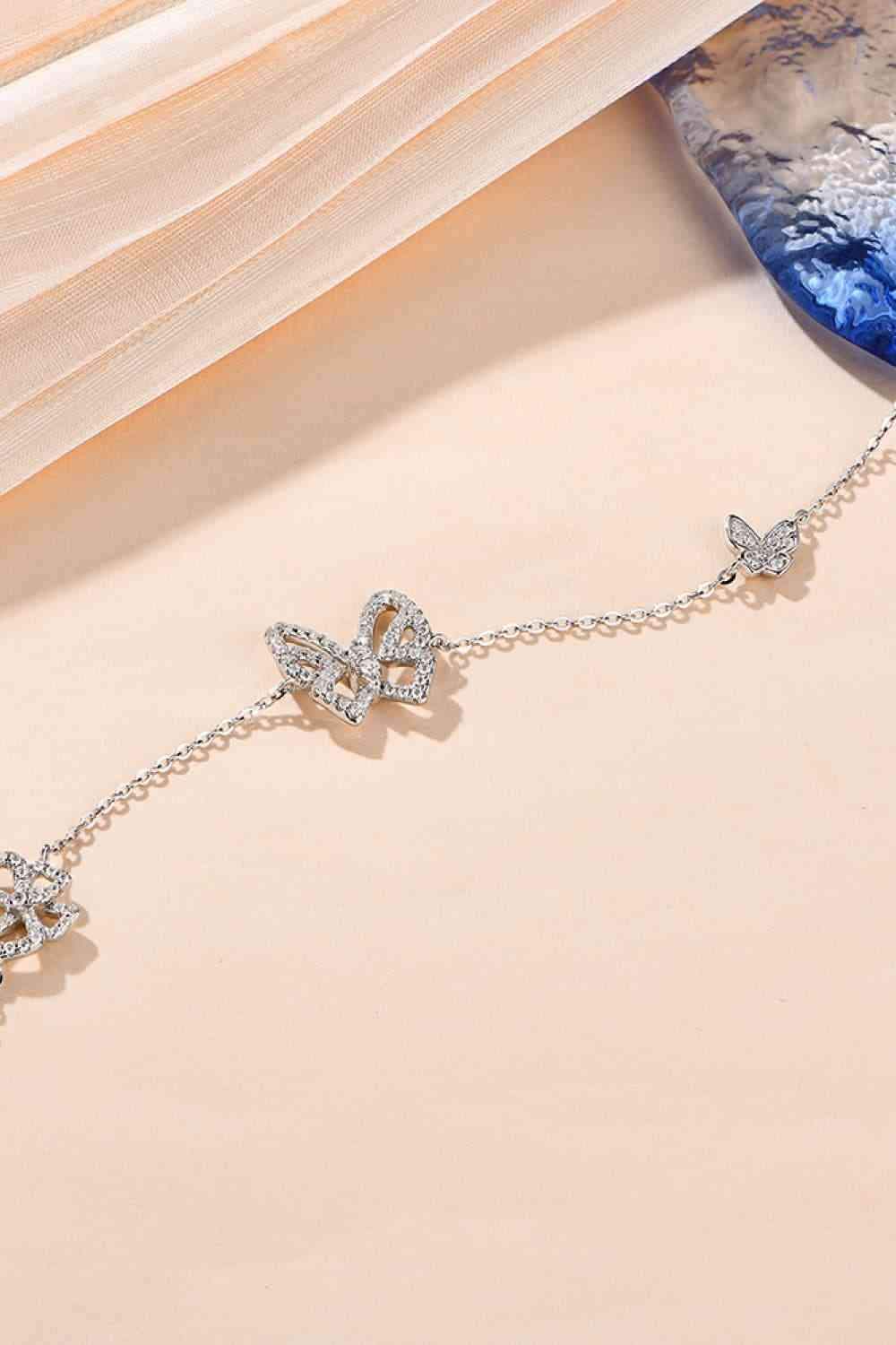 Moissanite Butterfly Shape Bracelet Moissanite - Tophatter Daily Deals