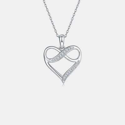 Moissanite 925 Sterling Silver Heart Necklace Moissanite - Tophatter Daily Deals