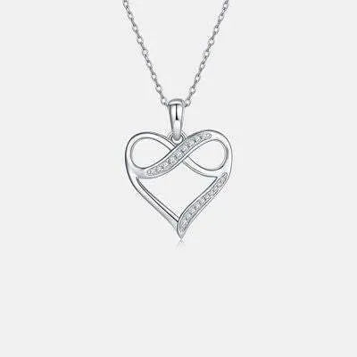 Moissanite 925 Sterling Silver Heart Necklace Moissanite - Tophatter Daily Deals