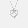 Moissanite 925 Sterling Silver Heart Necklace Moissanite - Tophatter Daily Deals