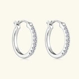 925 Sterling Silver Moissanite Huggie Earrings Moissanite - Tophatter Daily Deals