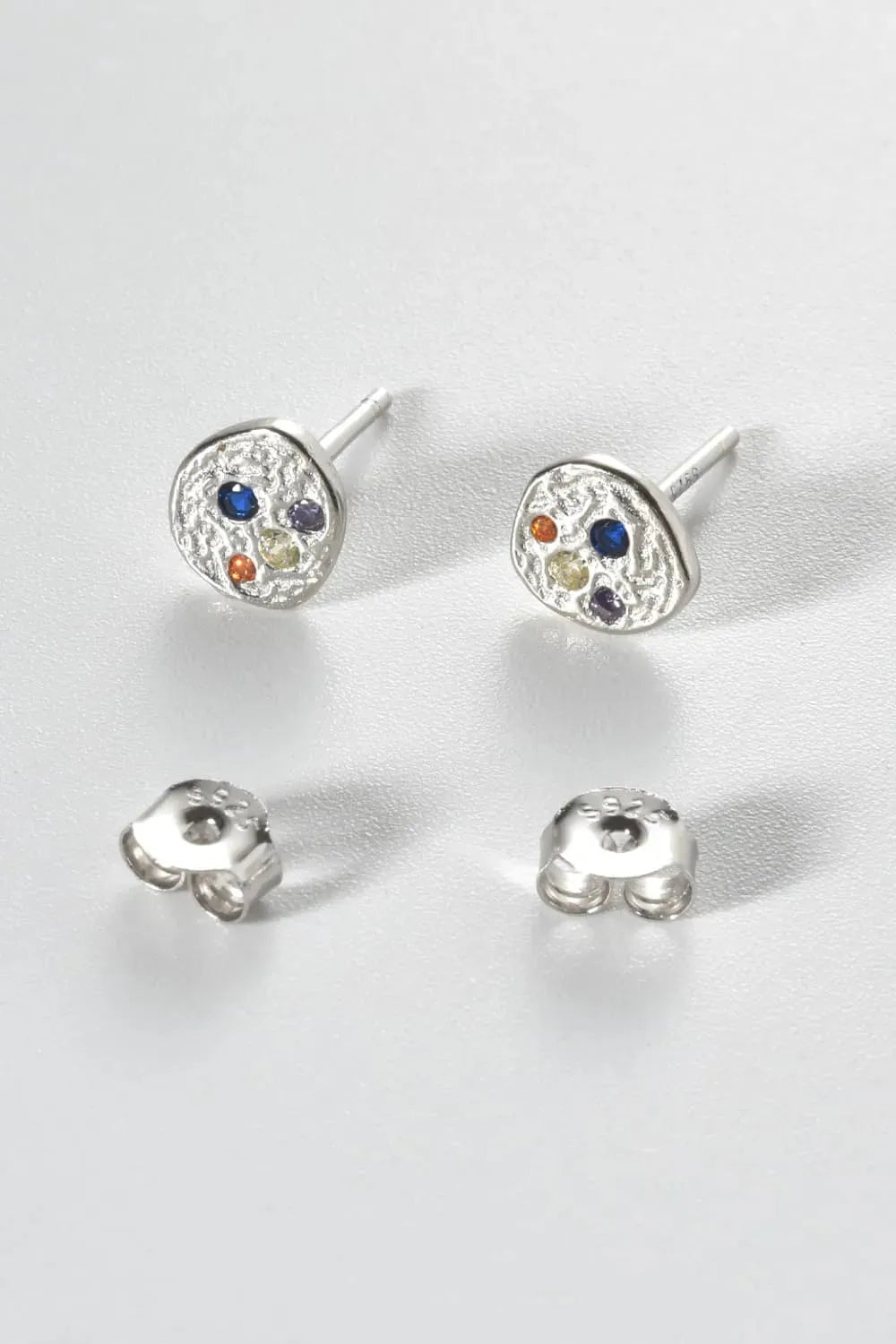 Multicolored Zircon Stud Earrings Earrings - Tophatter Daily Deals