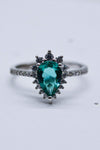 Paraiba Blue Zircon Pear Shape Ring Rings - Tophatter Daily Deals