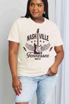 Simply Love Simply Love Full Size NASHVILLE TENNESSEE MUSIC CITY Graphic Cotton Tee Women's T-Shirts - Tophatter Daily Deals