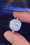 3 Carat Moissanite 925 Sterling Silver Square Ring White Moissanite - Tophatter Daily Deals