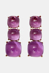Resin Dangle Earrings Lavender One Size Earrings - Tophatter Daily Deals