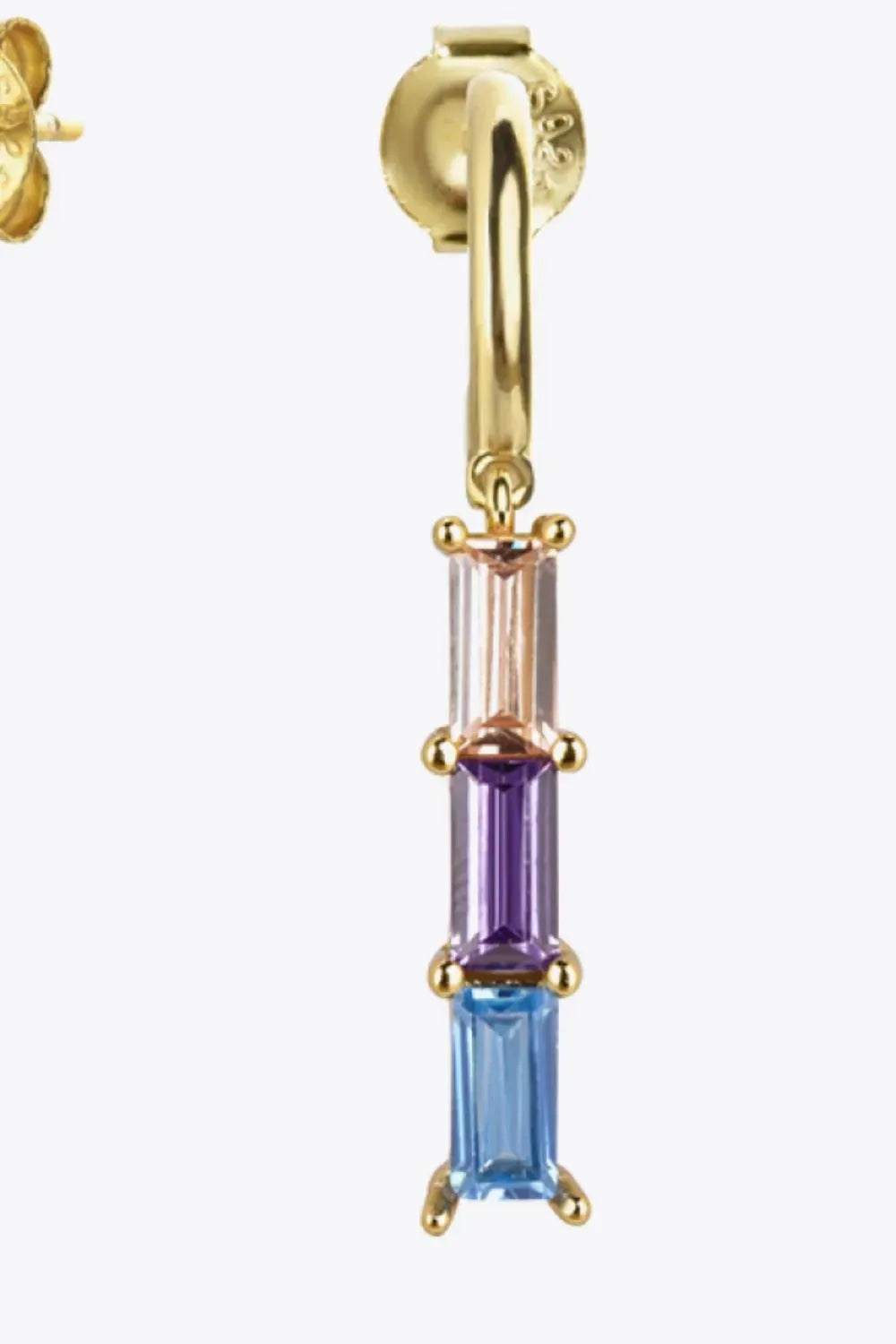 Inlaid Zircon 925 Sterling Silver Earrings Earrings - Tophatter Daily Deals