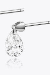 925 Sterling Silver Teardrop Earrings Earrings - Tophatter Daily Deals