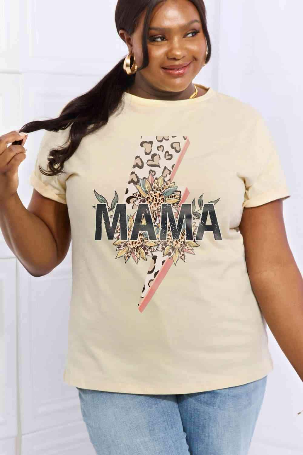 Simply Love Full Size MAMA Graphic Cotton Tee Women's T-Shirts - Tophatter Daily Deals