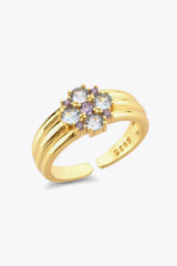 Zircon 925 Sterling Silver Open Ring Rings - Tophatter Daily Deals