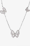 Moissanite Butterfly Shape Necklace Silver One Size Moissanite - Tophatter Daily Deals