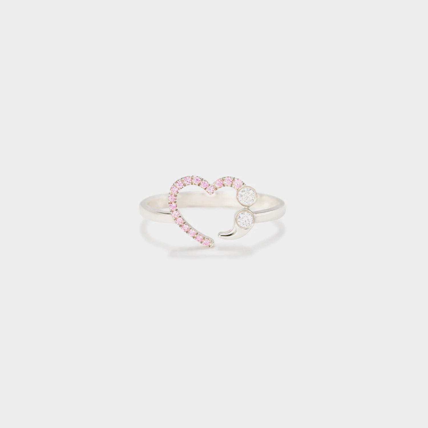 925 Sterling Silver Inlaid Zircon Ring Blush Pink Rings - Tophatter Daily Deals