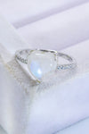 Heart-Shaped Natural Moonstone Ring Moonstone - Tophatter Daily Deals