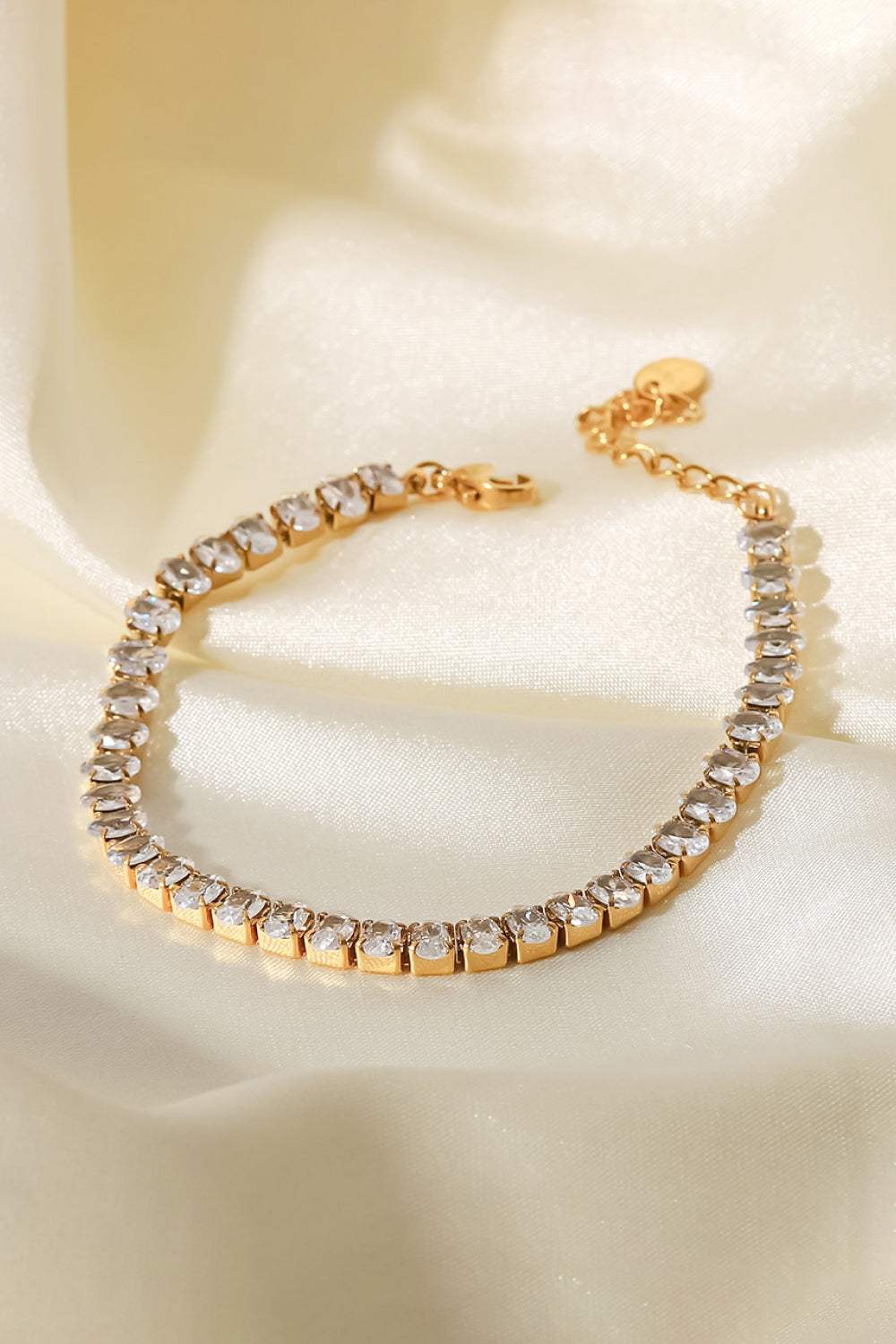 Inlaid Zircon 18K Gold Plated Bracelet Bracelets - Tophatter Daily Deals