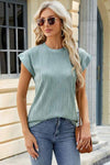 Round Neck Cap Sleeve T-Shirt Women's T-Shirts - Tophatter Daily Deals