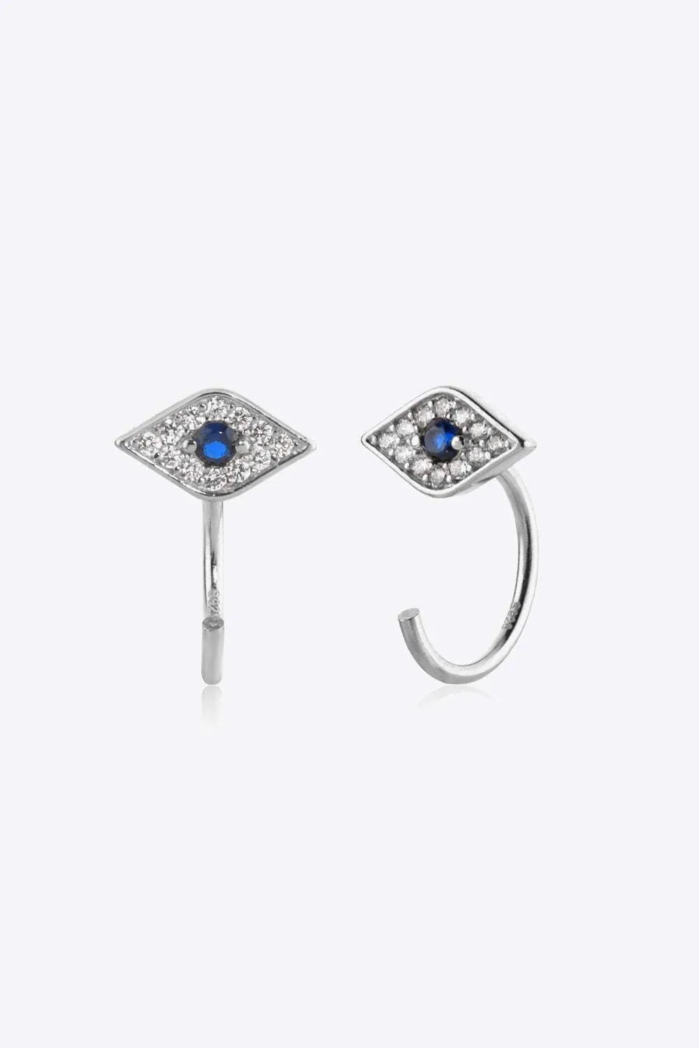 Zircon Geometric 925 Sterling Silver Earrings Silver One Size Earrings - Tophatter Daily Deals